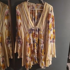 Free People Floral Tunic NWOT